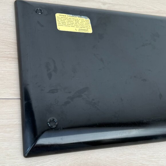 Vintage Couroc Monterey MCM Inlaid Brass Teak Wood Bamboo Rectangle Serving Tray - Picture 13 of 16